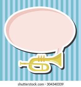 instrument trumpet cartoon theme elements