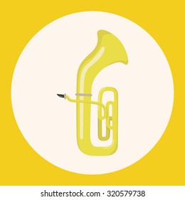 instrument trumpet cartoon theme elements