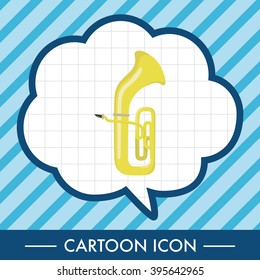 instrument trumpet cartoon theme elements