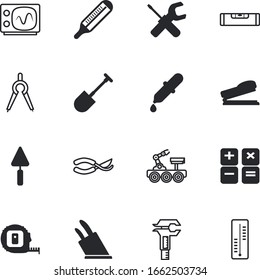 instrument vector icon set such as: media, accounting, screen, inch, architect, 3d, launch, medieval, secretary, kitchen, mathematics, fork, pruning, audio, sound, plastic, iron, checked, performance