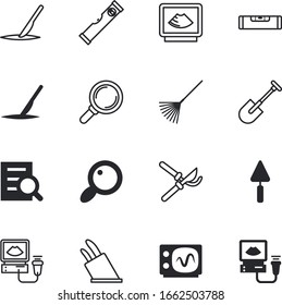 instrument vector icon set such as: planting, architecture, danger, season, frequency, industrial, office, element, yard, secateurs, electronic, tree, cook, farming, repair, scraper, chef, screen