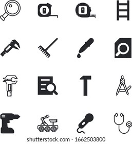 instrument vector icon set such as: job, view, drafting, electric, lunar, heart, transport, geometric, architect, architecture, blueprint, horticulture, broadcast, claw, ladder, robot, spaceship