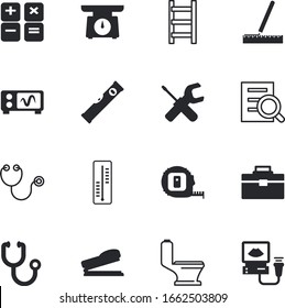 Symbol für die Vektorillustration des Instruments wie: warm, Küche, Taste, Prüfung, technologisch, Treppe, Speicher, Lagerung, Meteorologie, Video, Protraktor, Grad, Computer, Gehäuse, Wetter, Lebensmittel, mobil