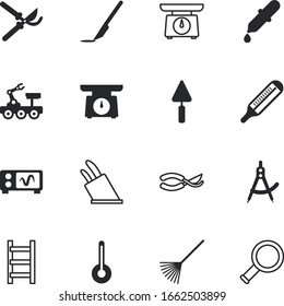 instrument vector icon set such as: ufos, doctor, waves, fluid, frequency, fix, screen, raking, scalpel, yard, eat, single, analysis, skin, travel, table, school, house, eyedropper, mobile