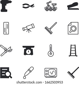 instrument vector icon set such as: dial, step, lab, stapling, folding, watching, meter, fluid, San Francisco, electricity, education, supply, station, oscillation, weigh, frequency, tube, focus