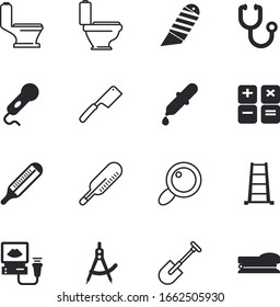 instrument vector icon set such as: dropper, join, penknife, iron, record, sick, pencil, divider, care, dangerous, mathematics, machine, volume, razor, ultrasonic, talk, high, electronic, mic