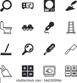 instrument vector icon set such as: universe, triangle, mic, volume, math, rover, robot, microphone, staircase, internal, scales, speech, shape, electricity, isometric, ruler, thermometer, machine