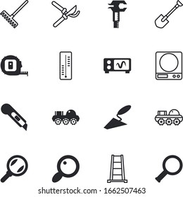 instrument vector icon set such as: kitchen, home, San Francisco, farming, architecture, length, plastering, art, style, heat, climate, yard, stairway, vernier, kilogram, portable, food, oscillation