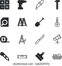 conjunto de iconos vectoriales de instrumentos como: isométrico, químico, observatorio, clínica, garra, celsius, diseñador, nave espacial, medios, moderno, cálido, digital, excavadora, arte, ruleta, noticias, técnica, dibujo, peligro, tv
