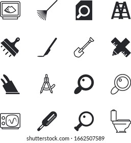 conjunto de iconos vectoriales de instrumentos como: cavar, diagnóstico, número, azul, frío, pared, medida, transparente, primicia, contratista, proyecto, calor, médico, desayuno, brújula, hogar, técnica, frecuencia, tracción