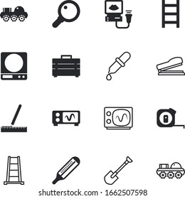 Instrument Vector Icon Set Such As: Precision, Examining, Temperature, Math, Accuracy, Stationery, Universal, Fahrenheit, Ultrasonography, Box, Warm, Technique, Internal, Eyedropper, Case, Weight