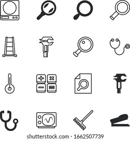 instrument vector icon set such as: art, scientific, autumn, yard, oscillation, mobile, kilogram, weigh, weight, folding, economy, water, staple, heat, dial, signal, puncher, raking, wave, stationery
