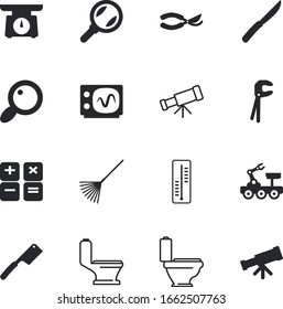 instrument vector icon set such as: mechanical, hardware, travel, workshop, money, degree, scales, electricity, stock, clipper, options, electric, laboratory, power, autumn, dark, heat, computer