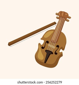 instrument violin cartoon theme elements