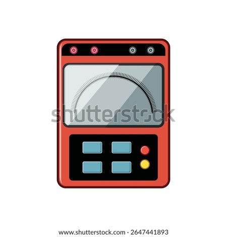 instrument watt meter cartoon. efficiency monitoring, kilo voltage, current amperage instrument watt meter sign. isolated symbol vector illustration
