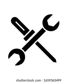 Instrumente schwarze Symbol, Concept Illustration, Vektorillustration flaches Symbol, Bildzeichen.
