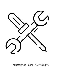 Instruments line icon, concept sign, outline vector illustration, linear symbol.
