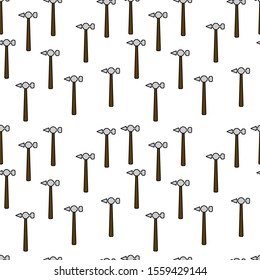 Instruments seamless pattern. Vector tools illustration for design and web.