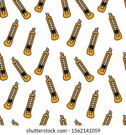 Instruments seamless pattern. Vector tools illustration for design and web.