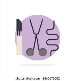 Instruments, Surgery, Tools, Medical Abstract Circle Background Flat color Icon. Vector Icon Template background