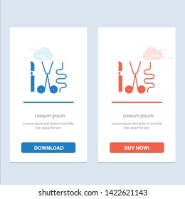 Instruments, Surgery, Tools, Medical  Blue and Red Download and Buy Now web Widget Card Template