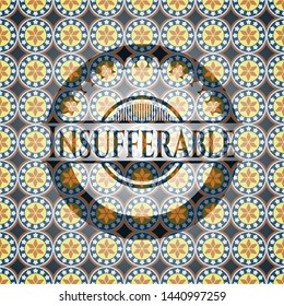 Insufferable arabesque badge. arabic decoration.
