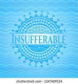 Insufferable water style emblem.