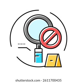 insufficient evidence crime color icon vector. insufficient evidence crime sign. isolated symbol illustration