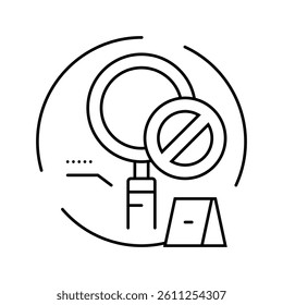 insufficient evidence crime line icon vector. insufficient evidence crime sign. isolated contour symbol black illustration