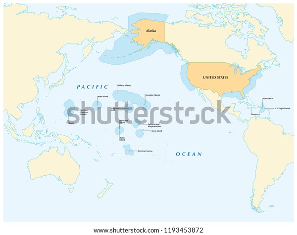 Insular Area Vector Map United States Stock Vector (Royalty Free ...