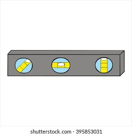 insulated building level, tool, vector cartoon