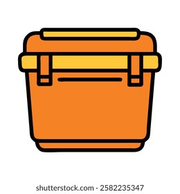 Insulated camping cooler box for keeping food and drinks cold
