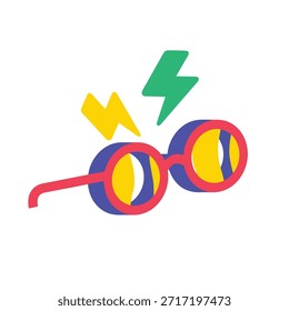 Isolierte farbige Gläser für Illustrator-Grafiken