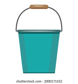 Insulated container for washing and cleaning, color vector illustration in the flat style