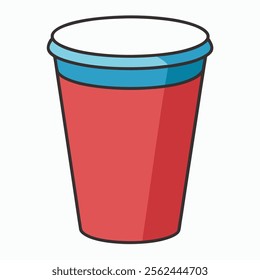 insulated cup vector icon on white background