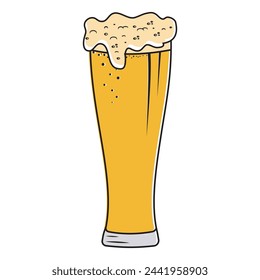 Insulated glass with a beer drink, vector illustration in cartoon style