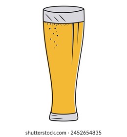 Insulated glass with a beer drink, vector illustration in cartoon style