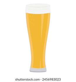 Insulated glass with a beer drink, vector illustration in cartoon style