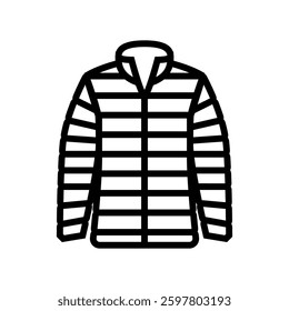 insulated jacket ultralight hiking line icon vector. insulated jacket ultralight hiking sign. isolated contour symbol black illustration