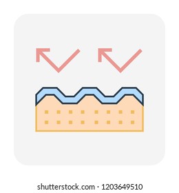 Insulated roof sheet. Also called composite roof panel or insulated metal roof panel. For protection home or building from heat of sunlight. Roof sheet consist of metal and thermal insulation filler. 