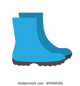 Insulated Rubber Boots Icon Vector Illustration EPS10