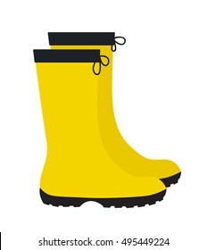Insulated Rubber Boots Icon Vector Illustration EPS10