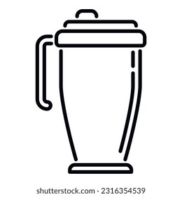 Insulated thermo cup icon outline vector. Coffee mug. Recycle tea