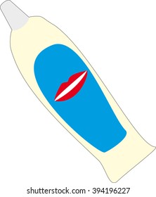 Insulated tube of toothpaste, cartoon vector