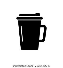Insulated Tumbler Icon with Cap and Grip for Convenient Beverage Use