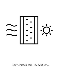 Isolierte Wand Umrisssymbol Vektorgrafik