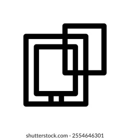 Insulating glass. Editable stroke icon on white background.