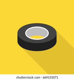 Insulating Tape Flat Style with Long Shadow Vector Isolated Element