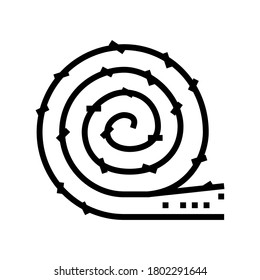 insulation building material roll line icon vector. insulation building material roll sign. isolated contour symbol black illustration