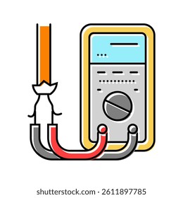 insulation check audit energy color icon vector. insulation check audit energy sign. isolated symbol illustration